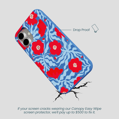 Electric Blue Indigo Ember iPhone 16 Plus Case