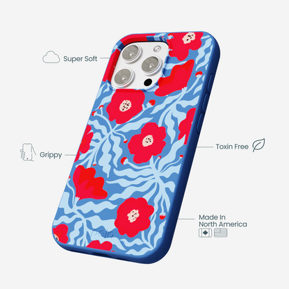 Electric Blue Indigo Ember iPhone 16 Pro Max Case