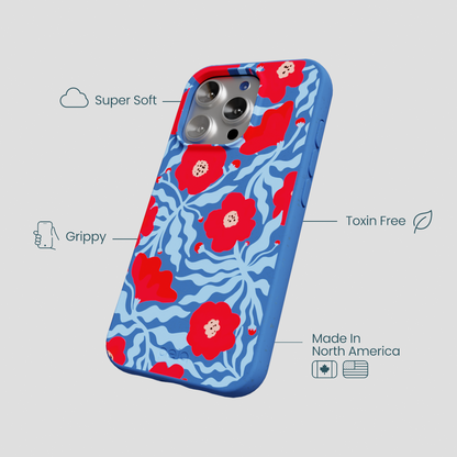 Electric Blue Indigo Ember iPhone 16 Pro Case
