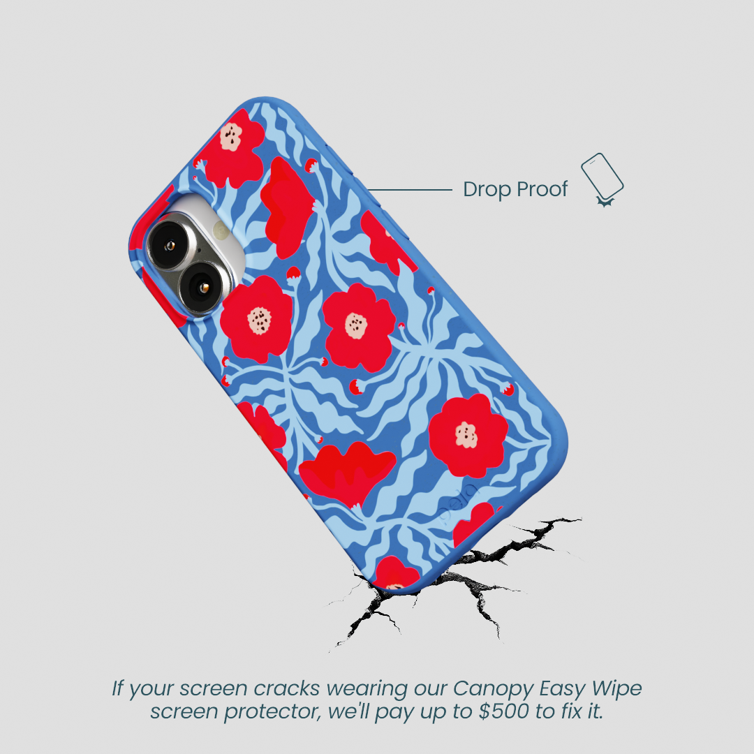 Electric Blue Indigo Ember iPhone 16 Case