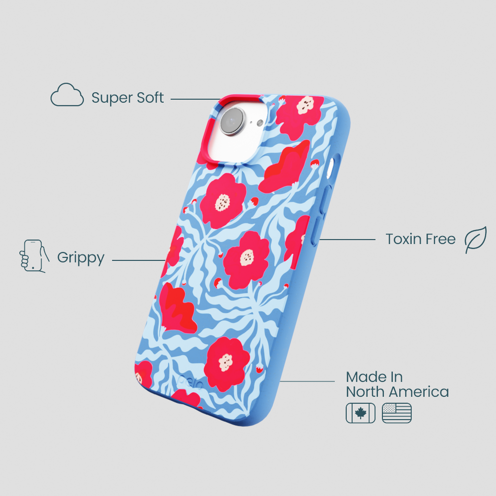 Electric Blue Indigo Ember iPhone 16e/17e Case