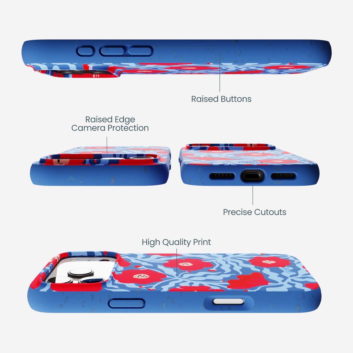 Electric Blue Indigo Ember iPhone 17 Pro Max Case