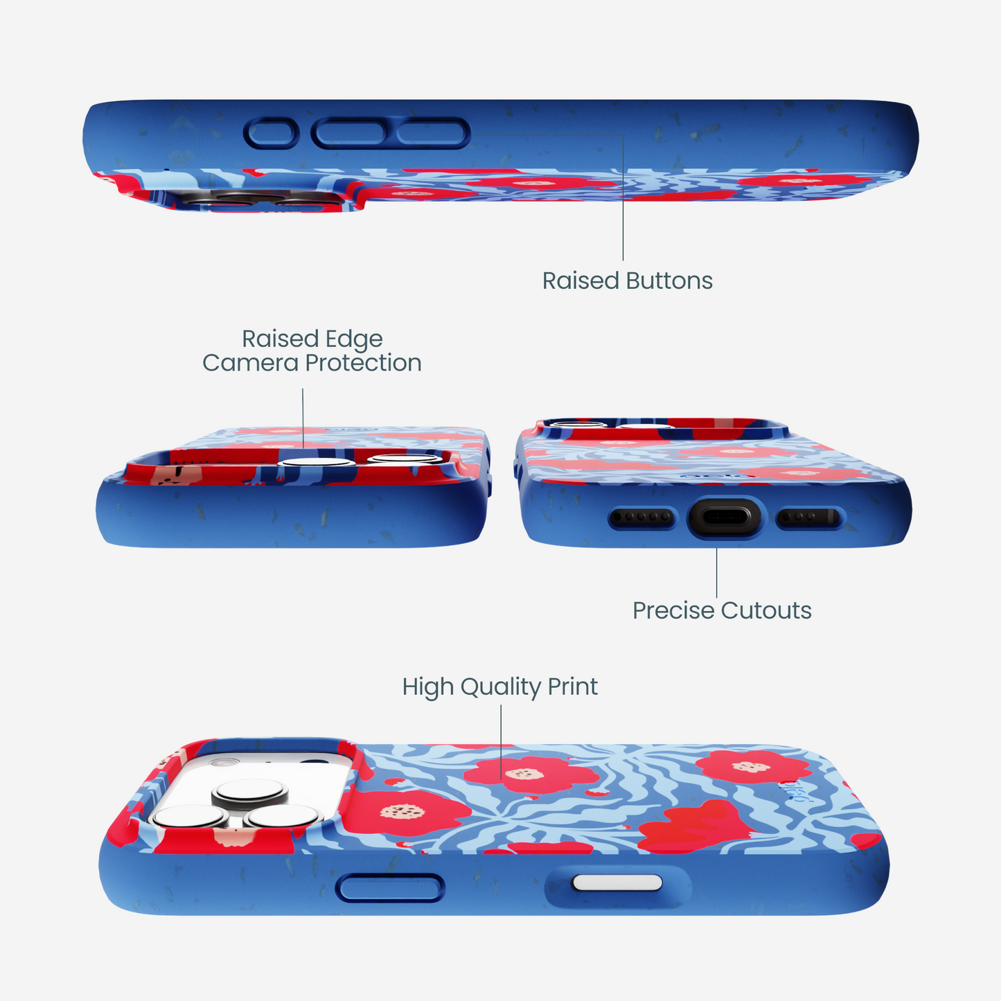 Electric Blue Indigo Ember iPhone 17 Pro Case