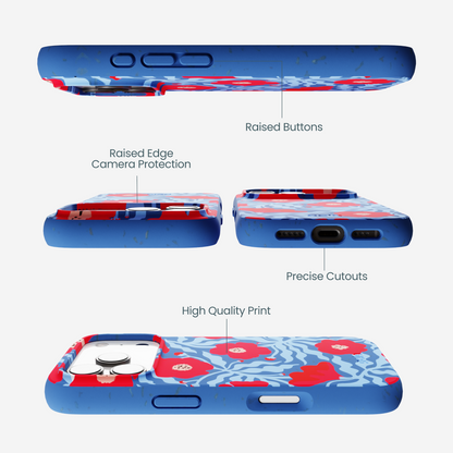 Electric Blue Indigo Ember iPhone 17 Pro Case