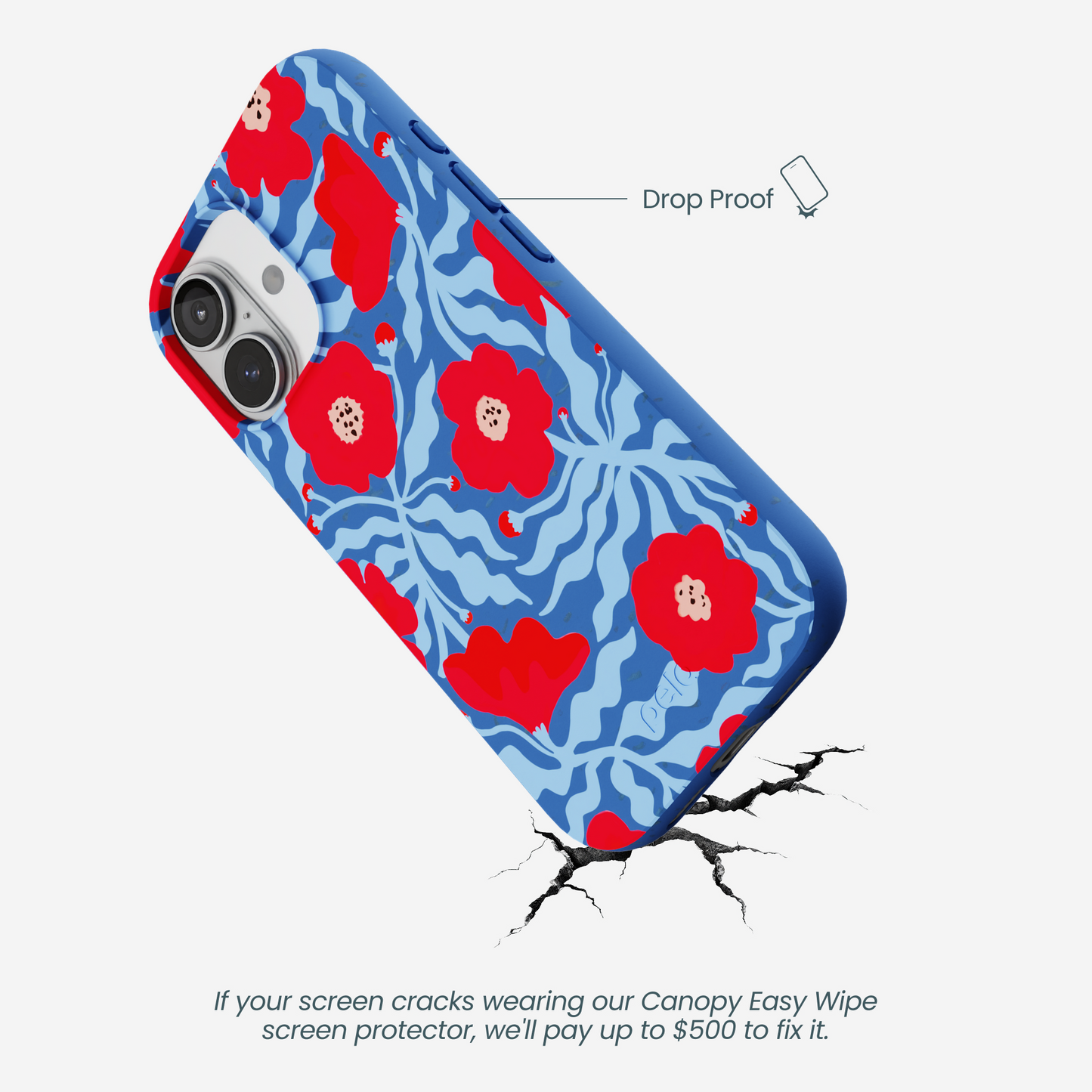 Electric Blue Indigo Ember iPhone 17 Case