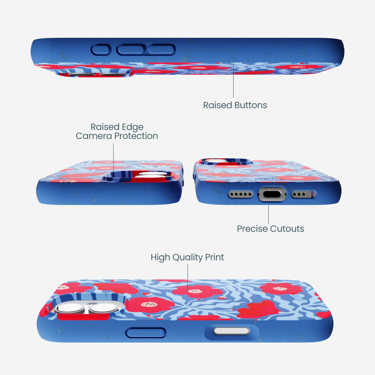 Electric Blue Indigo Ember iPhone 17 Case