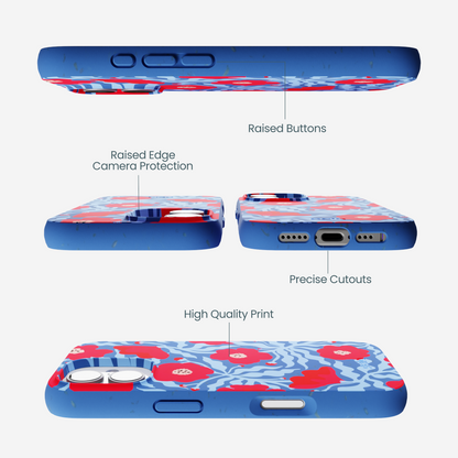 Electric Blue Indigo Ember iPhone 17 Case