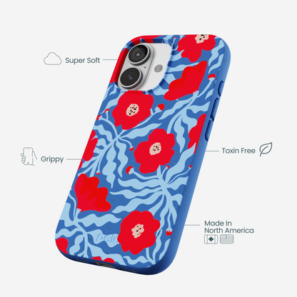 Electric Blue Indigo Ember iPhone 17 Case