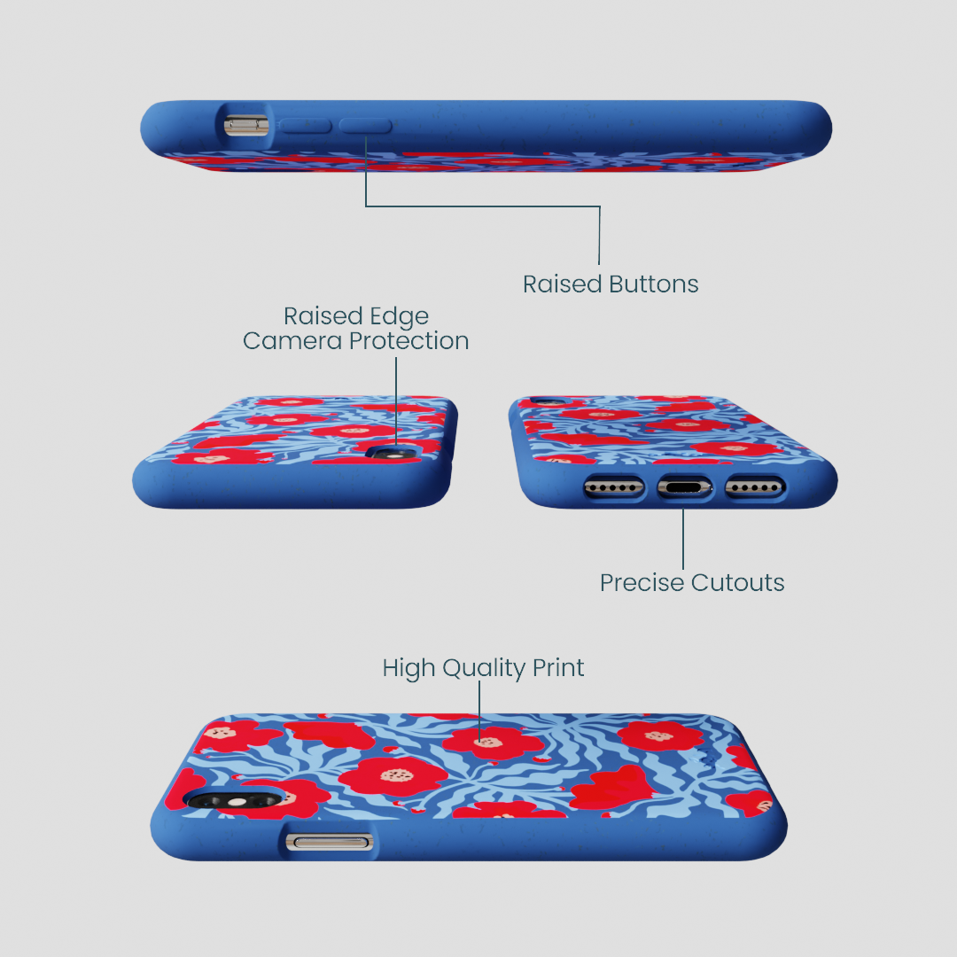 Electric Blue Indigo Ember iPhone XR Case