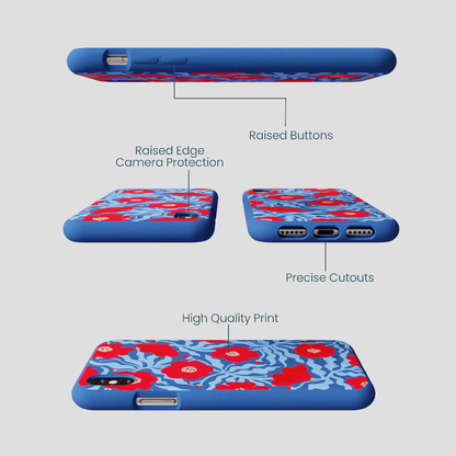 Electric Blue Indigo Ember iPhone XR Case
