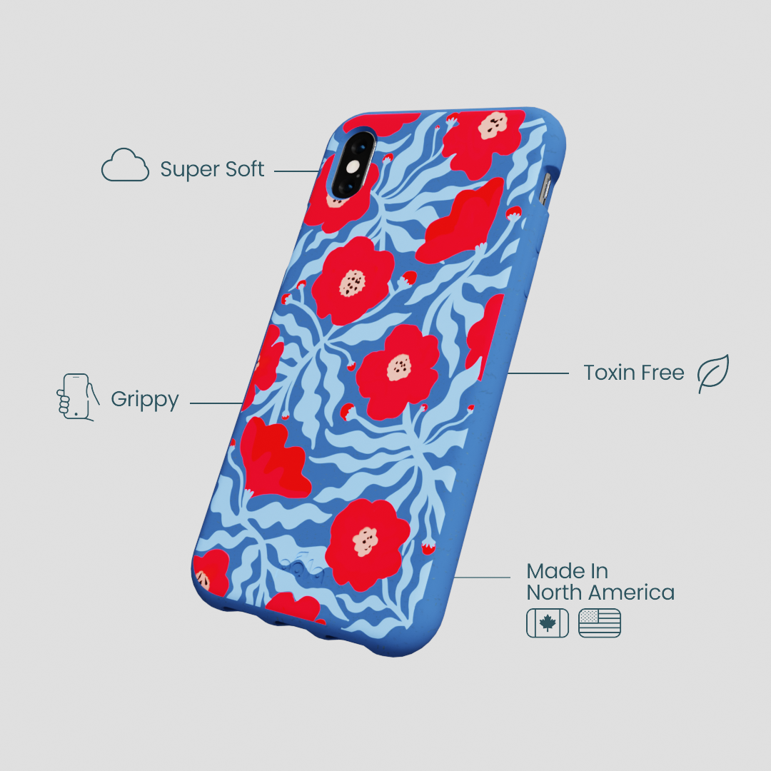Electric Blue Indigo Ember iPhone XR Case