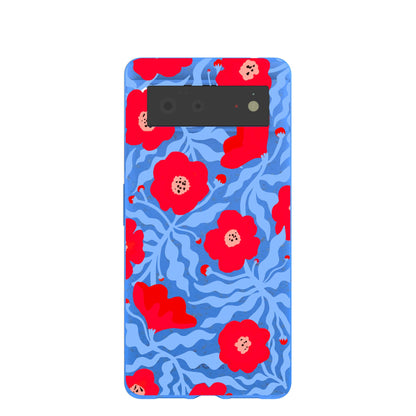 Electric Blue Indigo Ember Google Pixel 6 Case