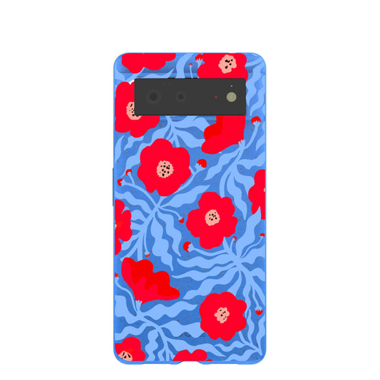 Electric Blue Indigo Ember Google Pixel 6 Case