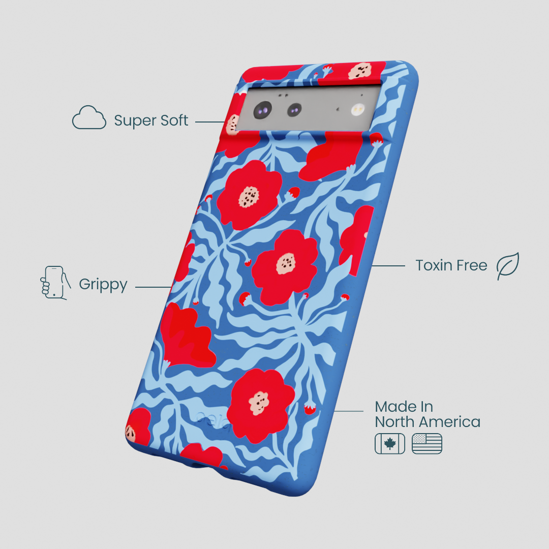 Electric Blue Indigo Ember Google Pixel 6 Case