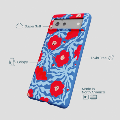 Electric Blue Indigo Ember Google Pixel 6 Case