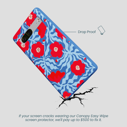 Electric Blue Indigo Ember Google Pixel 7a Case