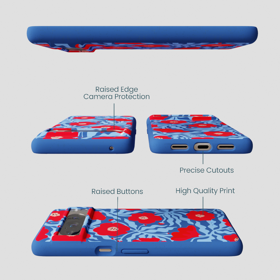 Electric Blue Indigo Ember Google Pixel 8 Pro Case