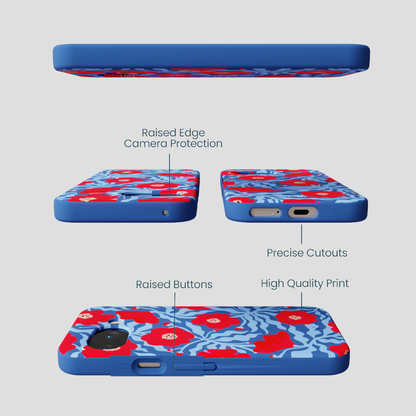 Electric Blue Indigo Ember Google Pixel 9a Case