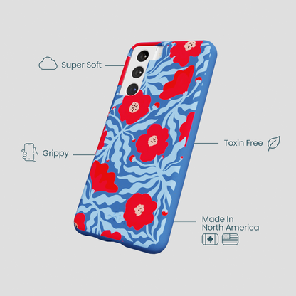 Electric Blue Indigo Ember Samsung Galaxy S21 Case