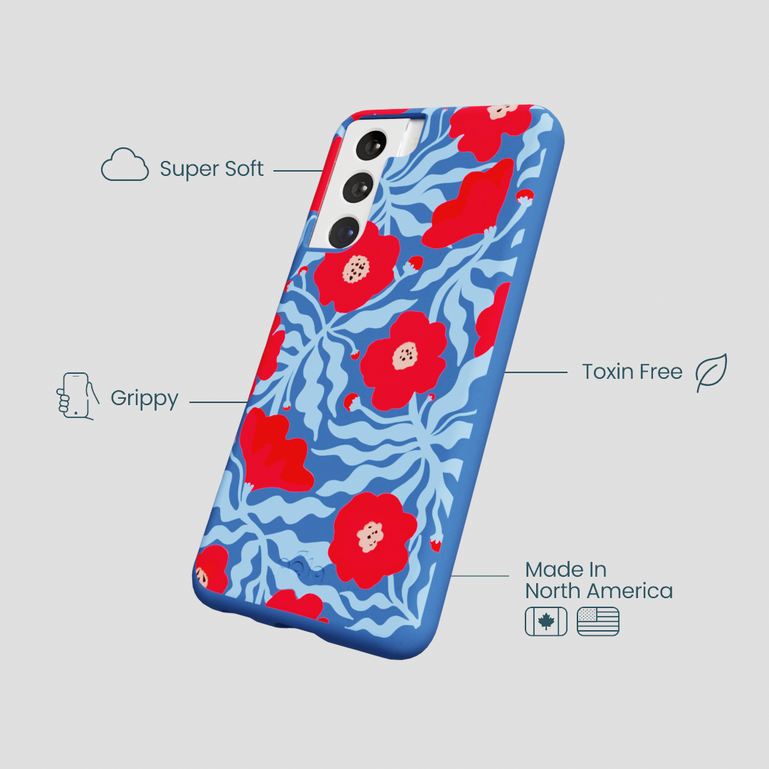 Electric Blue Indigo Ember Samsung Galaxy S22 Case