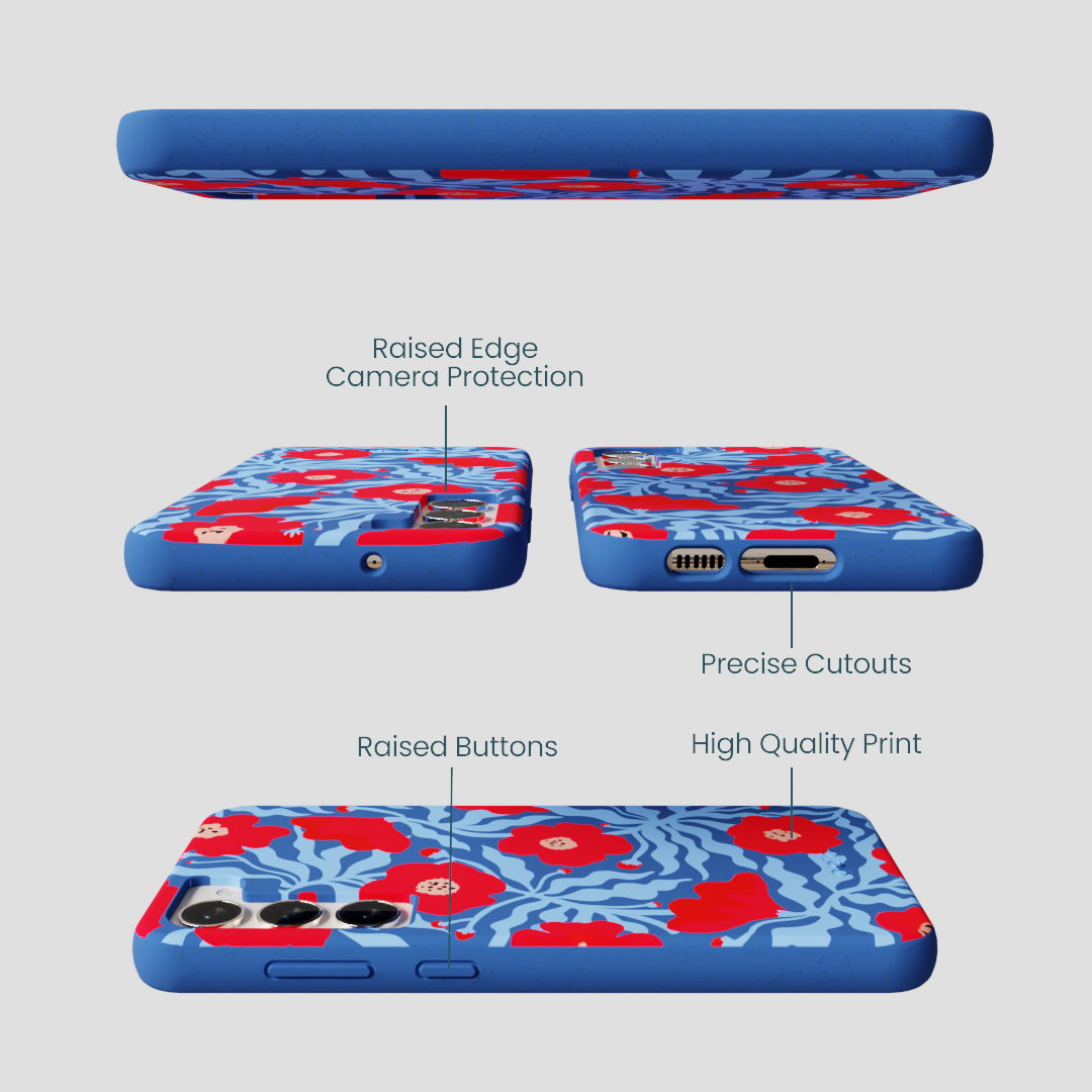 Electric Blue Indigo Ember Samsung Galaxy S24+(Plus) Case