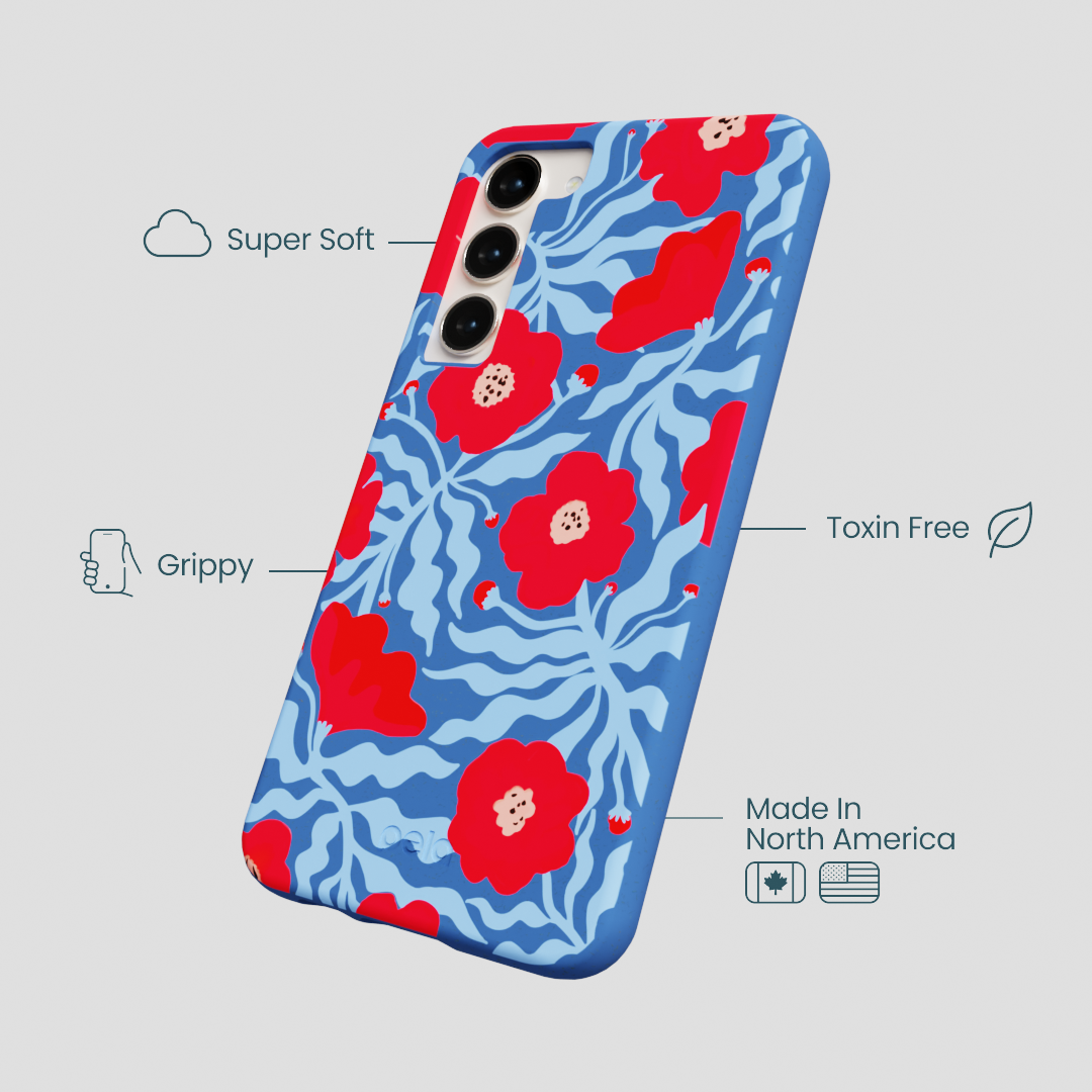 Electric Blue Indigo Ember Samsung Galaxy S24+(Plus) Case
