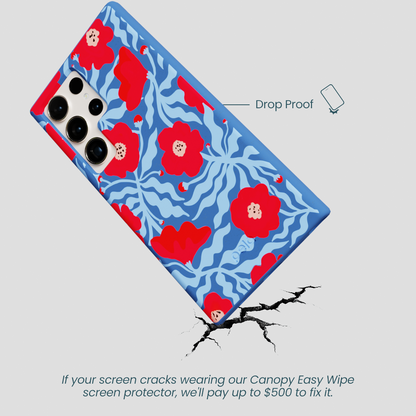 Electric Blue Indigo Ember Samsung Galaxy S24 Ultra Case