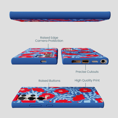 Electric Blue Indigo Ember Samsung Galaxy S24 Ultra Case