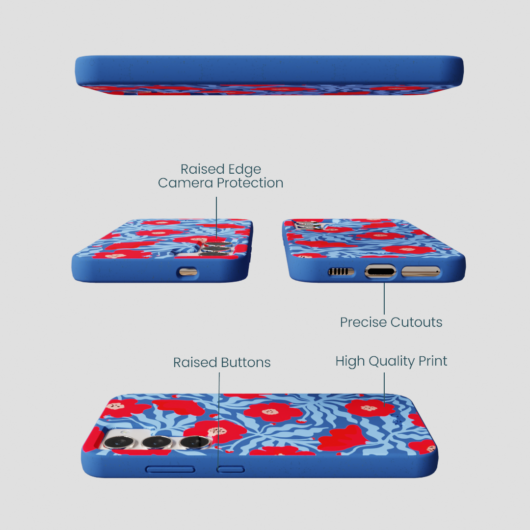 Electric Blue Indigo Ember Samsung Galaxy S24 Case