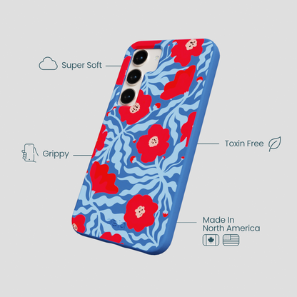 Electric Blue Indigo Ember Samsung Galaxy S24 Case