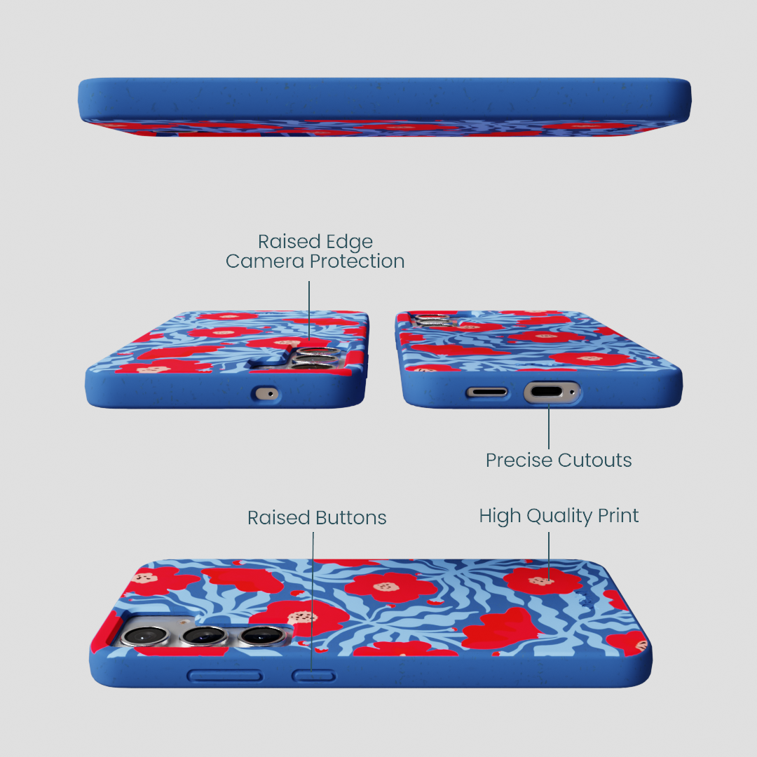 Electric Blue Indigo Ember Samsung Galaxy S25+(Plus) Case