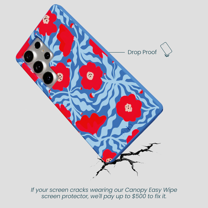 Electric Blue Indigo Ember Samsung Galaxy S25 Ultra Case