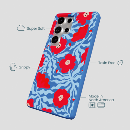 Electric Blue Indigo Ember Samsung Galaxy S25 Ultra Case