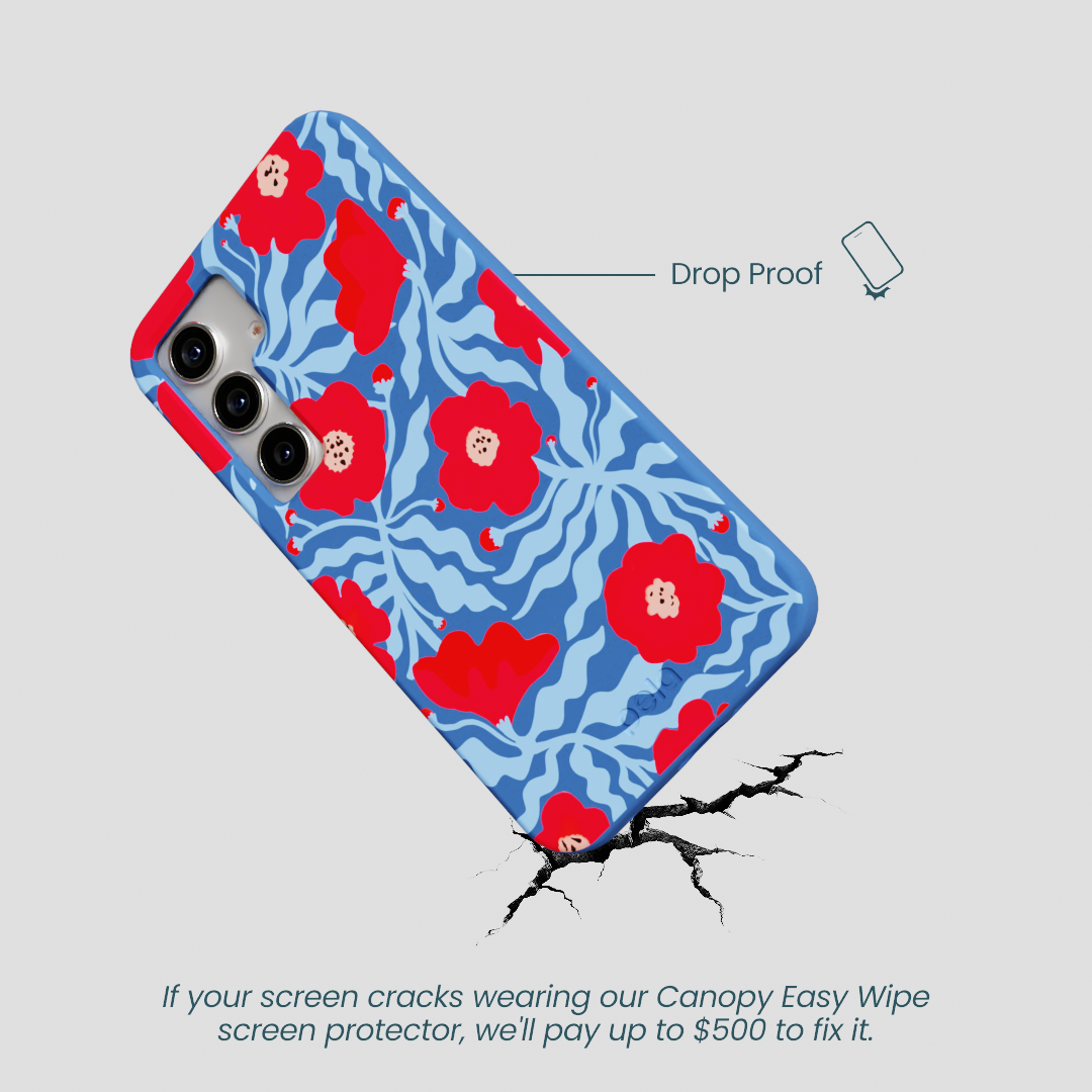 Electric Blue Indigo Ember Samsung Galaxy S25 Case