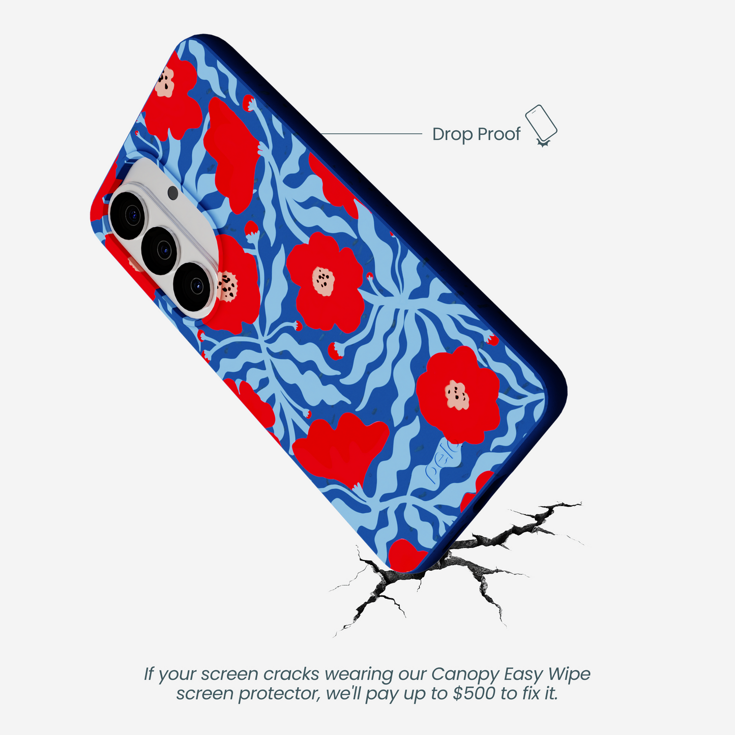 Electric Blue Indigo Ember Samsung Galaxy S26 Case