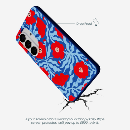 Electric Blue Indigo Ember Samsung Galaxy S26 Case