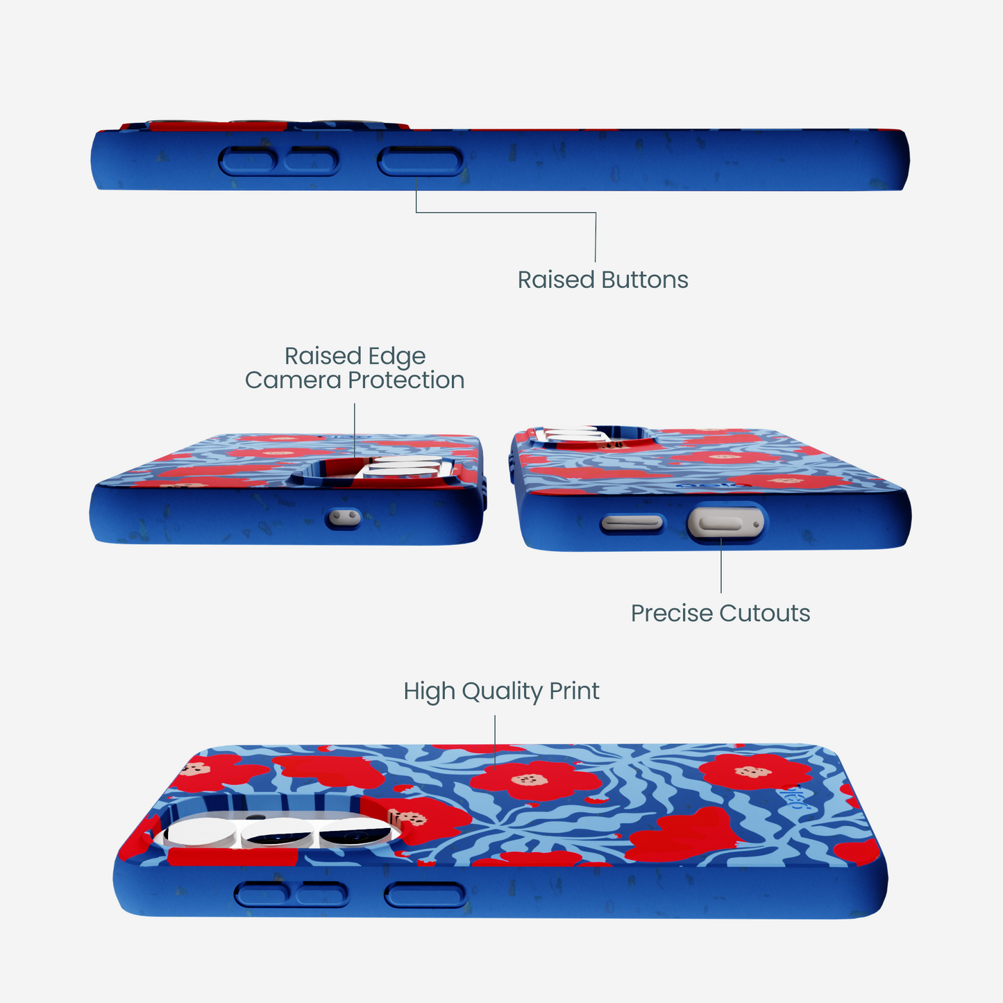 Electric Blue Indigo Ember Samsung Galaxy S26 Case