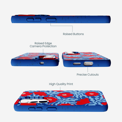 Electric Blue Indigo Ember Samsung Galaxy S26 Case