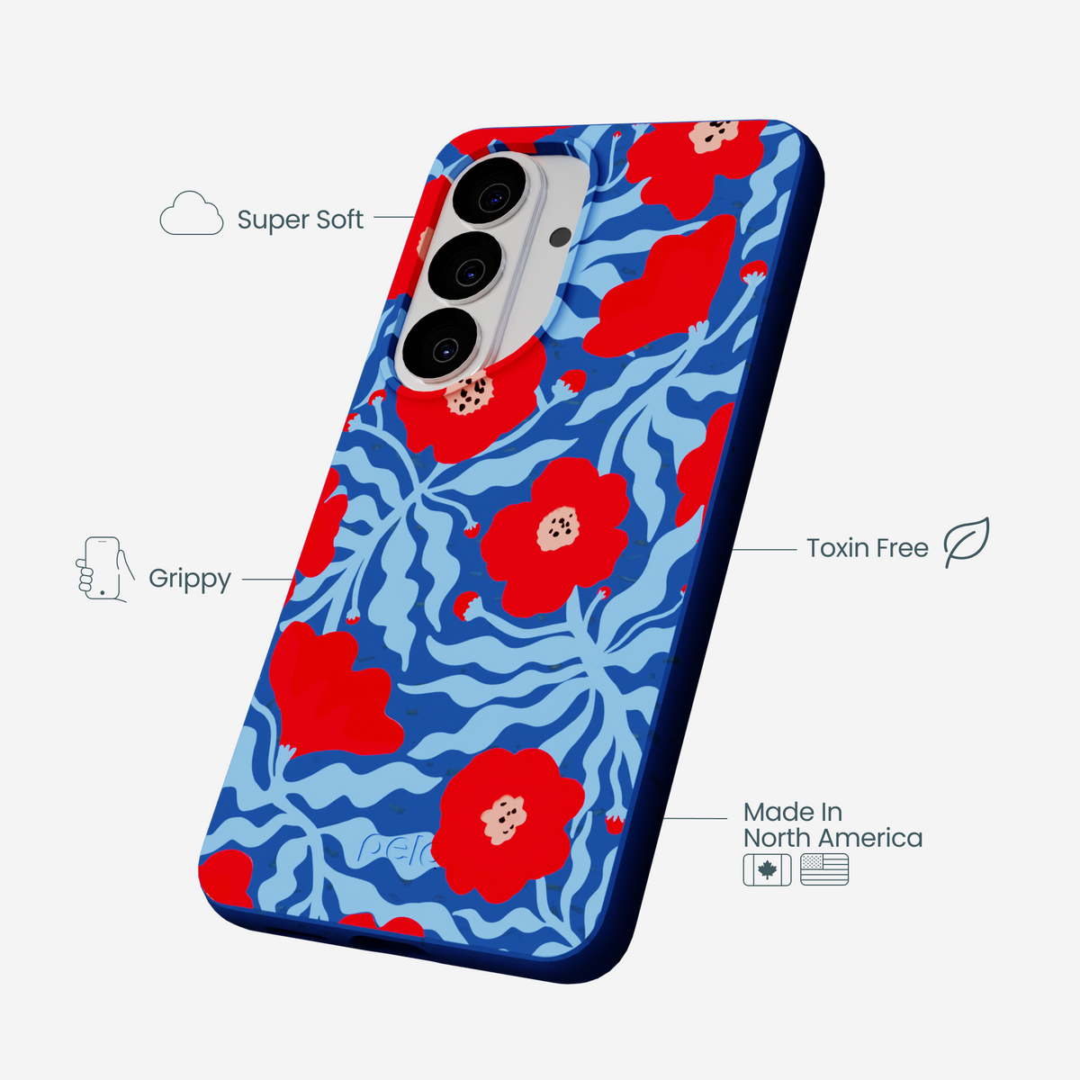 Electric Blue Indigo Ember Samsung Galaxy S26 Case