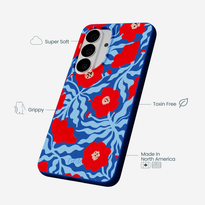 Electric Blue Indigo Ember Samsung Galaxy S26 Case