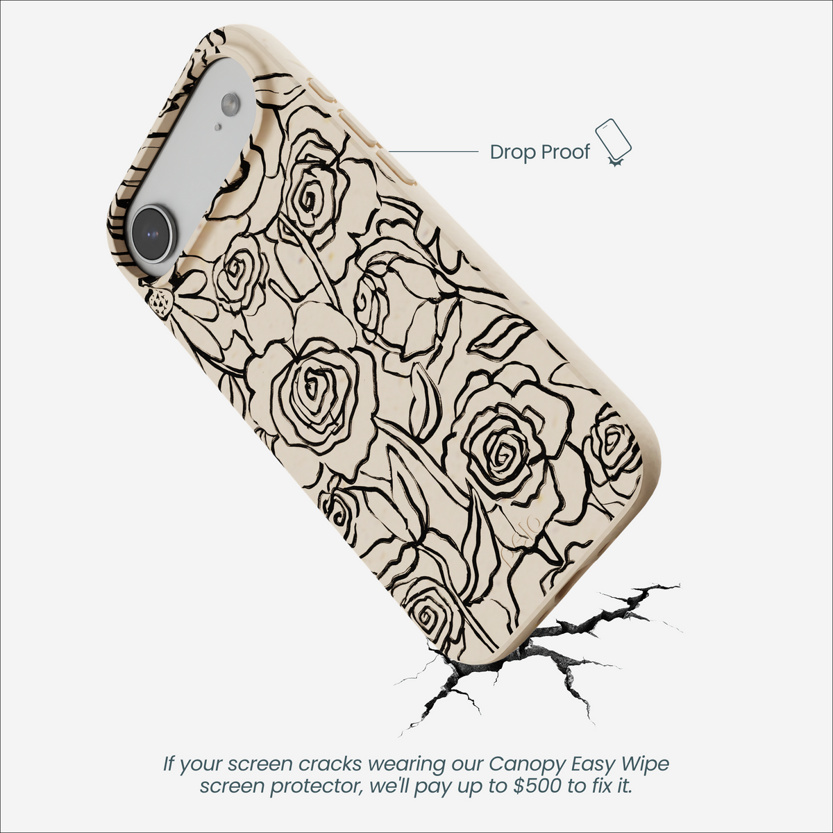 Seashell Inked Blooms iPhone Air Case
