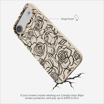 Seashell Inked Blooms iPhone Air Case