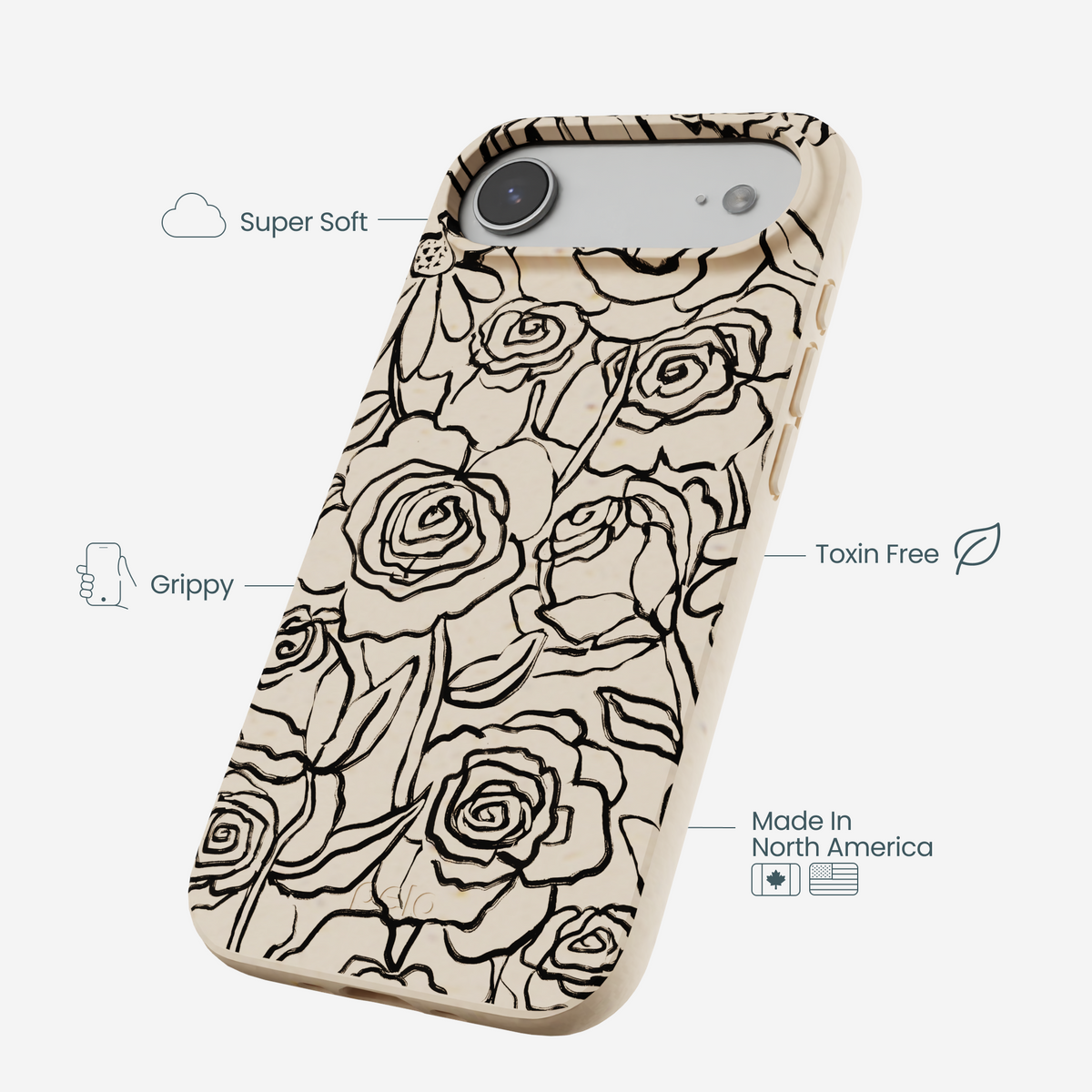 Seashell Inked Blooms iPhone Air Case