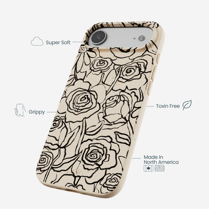 Seashell Inked Blooms iPhone Air Case