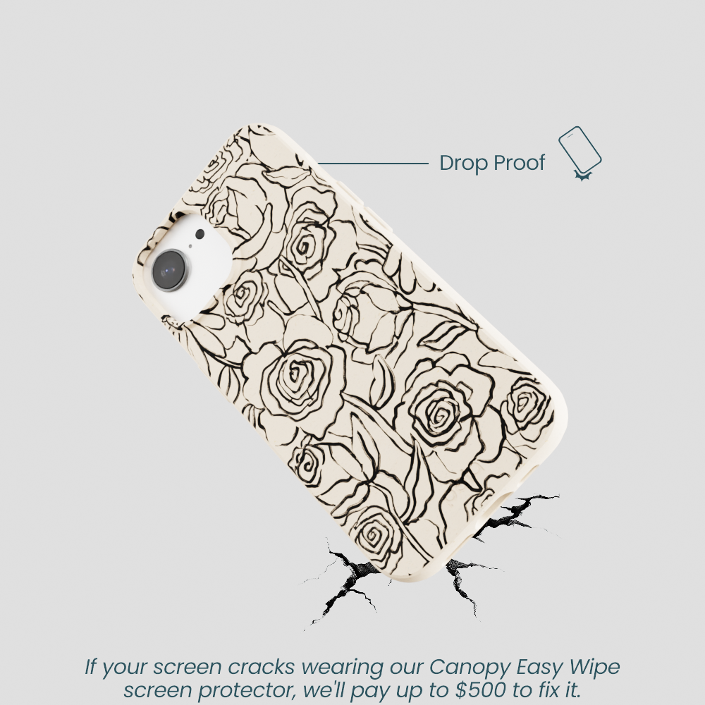 Seashell Inked Blooms iPhone 16e/17e Case