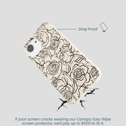 Seashell Inked Blooms iPhone 16e/17e Case