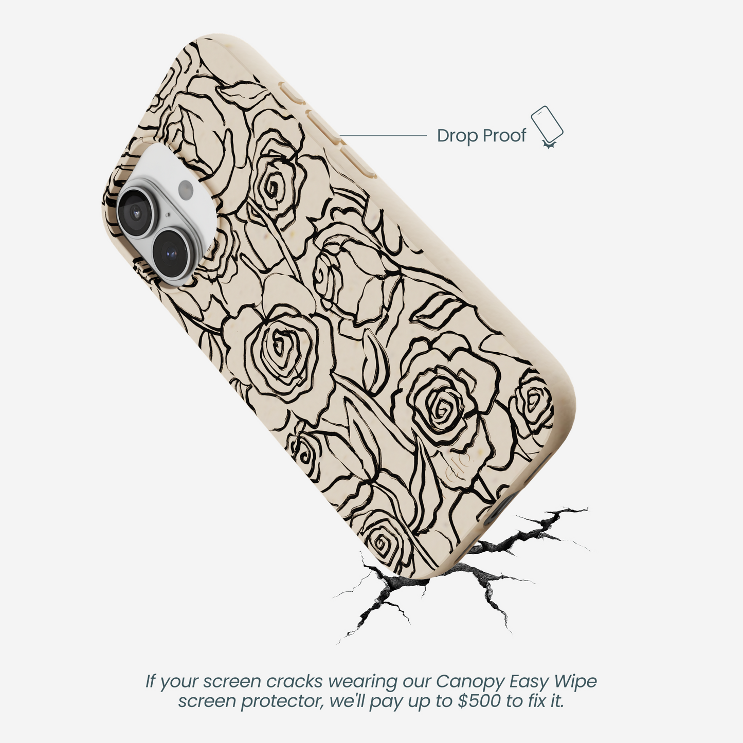 Seashell Inked Blooms iPhone 17 Case