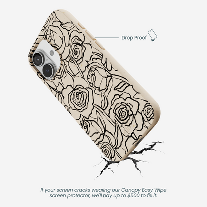 Seashell Inked Blooms iPhone 17 Case