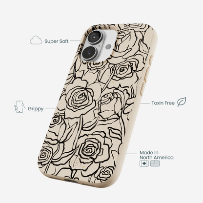 Seashell Inked Blooms iPhone 17 Case