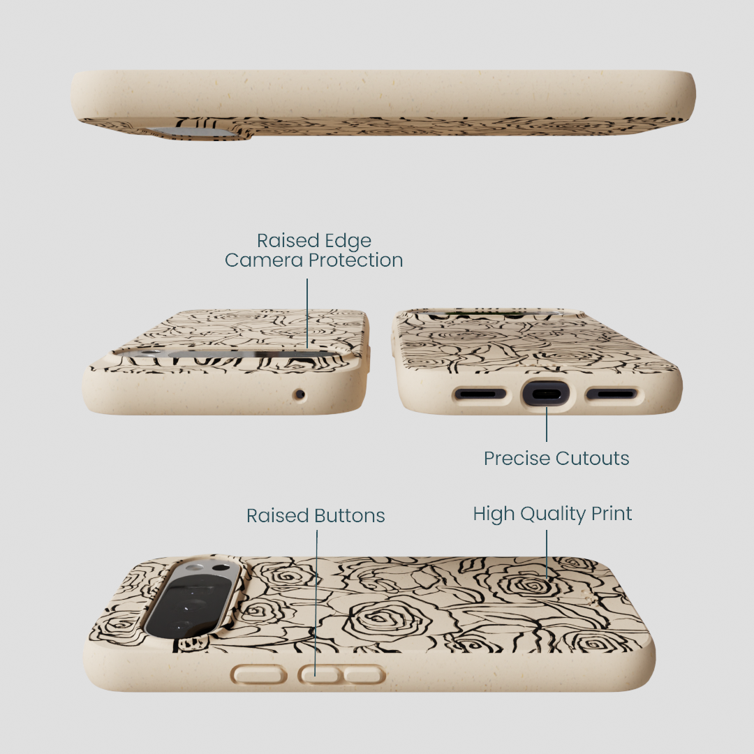Seashell Inked Blooms Google Pixel 10 Pro XL Case